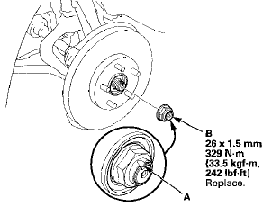 7. Remove the front brake disc (see page 19-21).