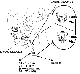 12. Disconnect the knuckle ball joint from the lower arm