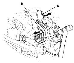 16. Install the knuckle/hub in the reverse order of