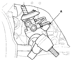 7. Continue moving the gearbox toward the passenger's