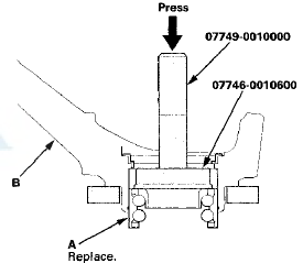 6. Wash the knuckle and the hub thoroughly in high