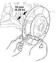 5. If the brake disc is beyond the service limit for