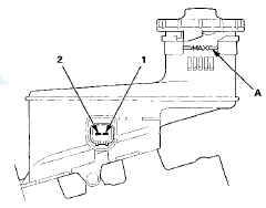 3. Reconnect the brake fluid level switch connector