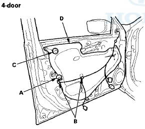 3. Remove the rear plug cap (C), then remove the plastic