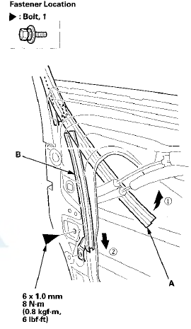 7. While holding the outer handle cover (A), loosen the