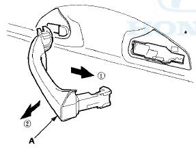 11. Release the hooks (A, B), then remove the outer