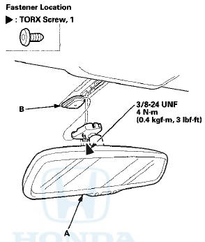 4. Install the mirror in the reverse order of removal, and