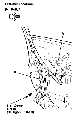 6. Detach the cable clips (A). Remove the screws (B, C)