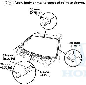 20. Cut a "V" in the end of the nozzle (A) on the adhesive