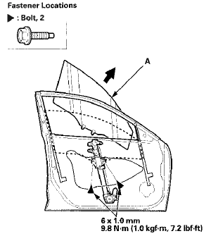 7. Disconnect the connector (A) from t h e regulator ( B ) .