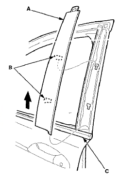 3. Install the trim in the reverse order of removal.