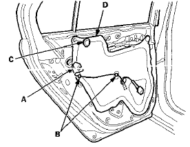3. Remove the rear plug cap (C), then remove the plastic