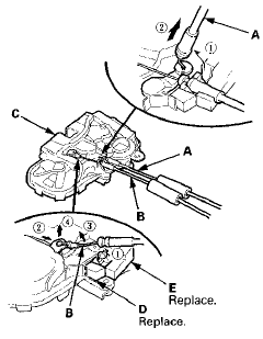 7. Install the latch in the reverse order of removal, and