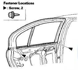 3. From the Inside of the door, slide the clips (A) of the