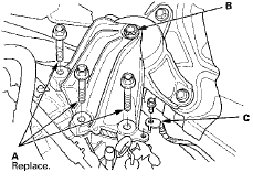 61. Remove the ground cable (C).