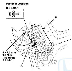 11. From under the driver's dash, disconnect the roof