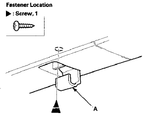 3. Pull down the front edge of the C-pillar trim (A) from