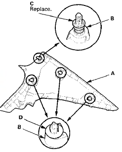 8. Temporarily install the C-pillartrim (withoutthe upper