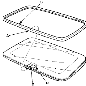 6. Press the ridge of the new weatherstrip into the