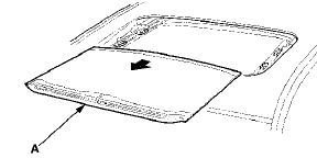 7. Remove both front sunshade base sliders (A) and