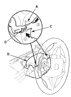 4. Turn the steering wheel to the right, and release the