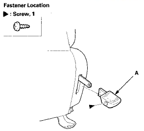 7. Passenger's seat: Remove the recline cover (A).