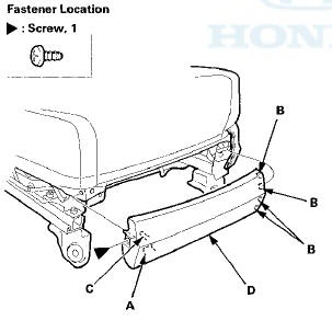 3. Driver's seat (10-way power seat): Remove the recline