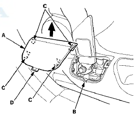 4.4-door: Remove the lower anchor bolt (A).