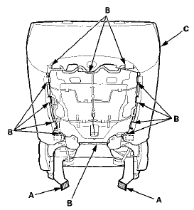 6 Driver's seat with seat heater: Disconnect the