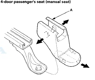 6. Remove the seat mounting bolts from the rear side of