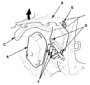 10. Passenger's seat: Disconnect the OPDS sensor