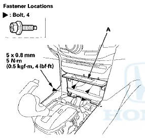 4. Pull out the center pocket (A), then remove it. Take