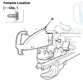 4. Detach the clip(s), then remove the inner cover (A).