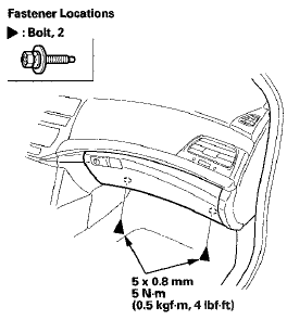 5. While holding the glove box (A), release the glove box