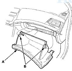 Glove box damper removal