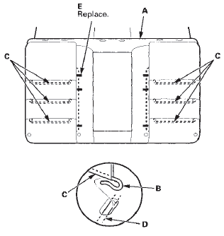 i. Install the seat-back cover in the reverse order of