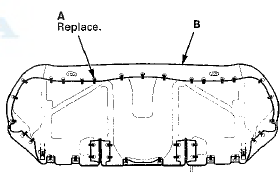 3. Pull back the edge of the seat cushion cover (A) all the