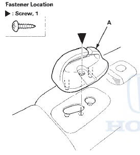 4. Release the lower hook strips (A) and the side hook