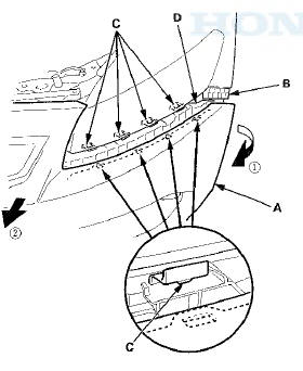 5.4-door: With the help of an assistant, pull both sides of