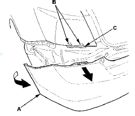 4. With the help of an assistant pull out the rear bumper