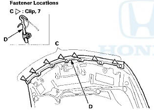 2. Install the seal or the molding in the reverse order of