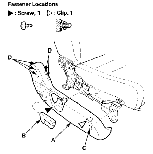 7. Driver's seat (10-way power seat); Remove the center