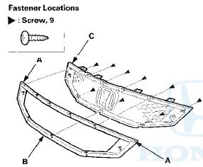 3. Install the molding in the reverse order of removal,