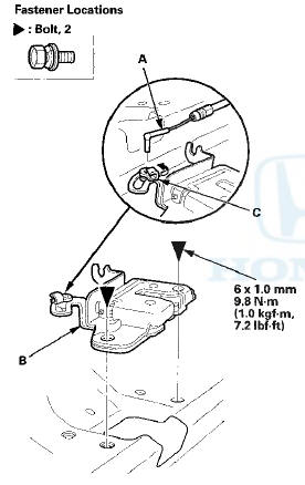 3. Install the seat-back latch in the reverse order of