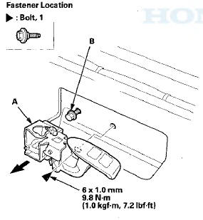 6. Disconnect the trunk lid opener/fuel fill door opener