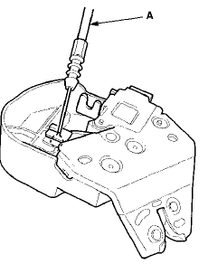 4. Install the latch in the reverse order of removal, and