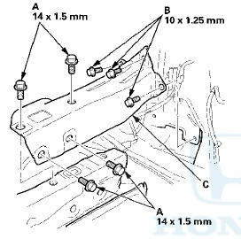 4. Install the gusset in the reverse order of removal.