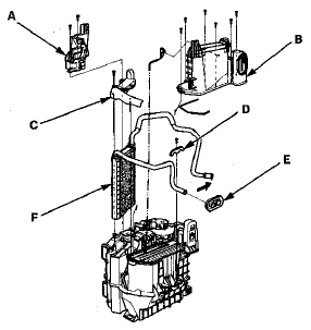 14. Install the heater core and the evaporator core in the