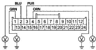 Wire side of female terminals