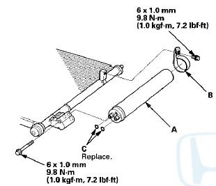 3. Install the receiver/dryer in the reverse order of